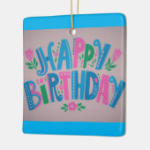 ハッピーバースデーお祝い セラミックオーナメント (左)
