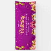 ハッピーバースデーお祝い バナー 横断幕 (縦)