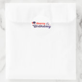 ハッピーバースデーお祝い ラウンドシール (バッグ)