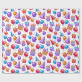 ハッピーバースデーお祝い ラッピングペーパー (フラット)