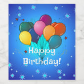 ハッピーバースデーお祝い ワインラベル (シングルラベル)