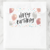 ハッピーバースデーお祝い 長方形シール (バッグ)