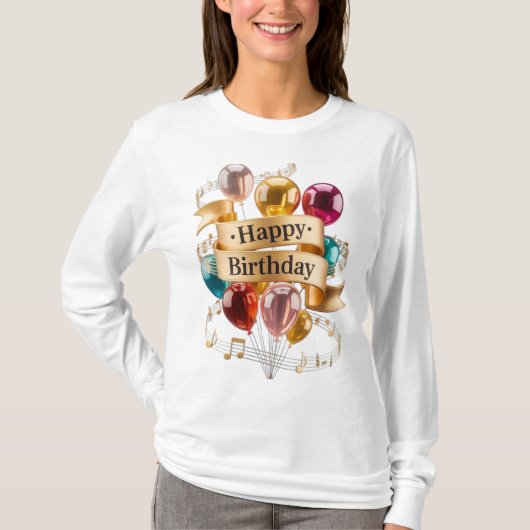 ハッピーバースデーお祝いTシャツ Tシャツ (正面)