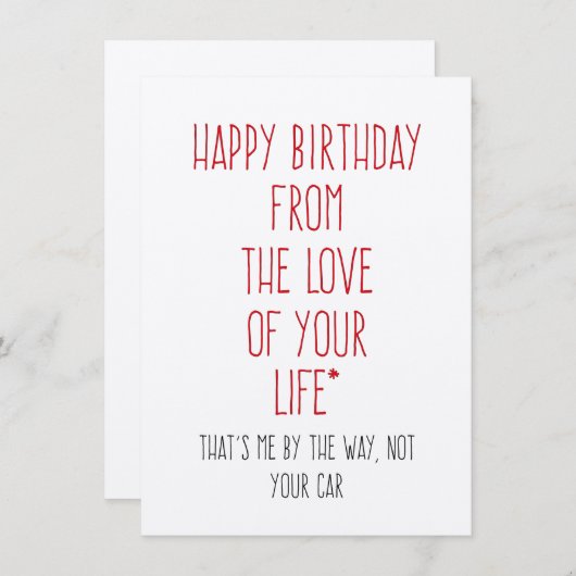 ハッピーバースデーからの愛のライフカーのファンイ (正面/裏面)