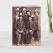 「ハッピーバースデーからの集団おもしろい」 カード (正面)