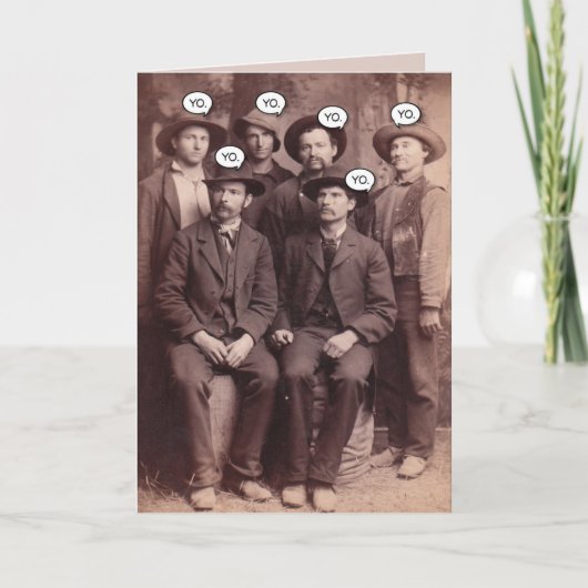 「ハッピーバースデーからの集団おもしろい」 カード (正面)