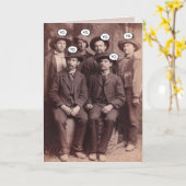 「ハッピーバースデーからの集団おもしろい」 カード (黄色い花)