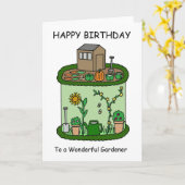 ハッピーバースデーからガーデナー カード (黄色い花)