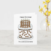 ハッピーバースデーからグランドドッグ カード (黄色い花)