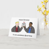 ハッピーバースデーからゲイボーイフレンド カード (黄色い花)