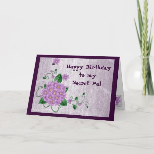 ハッピーバースデーからシークレットパル カード (正面)