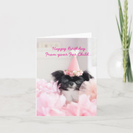 ハッピーバースデーからドッグフォールドホリデーカード シーズンカード