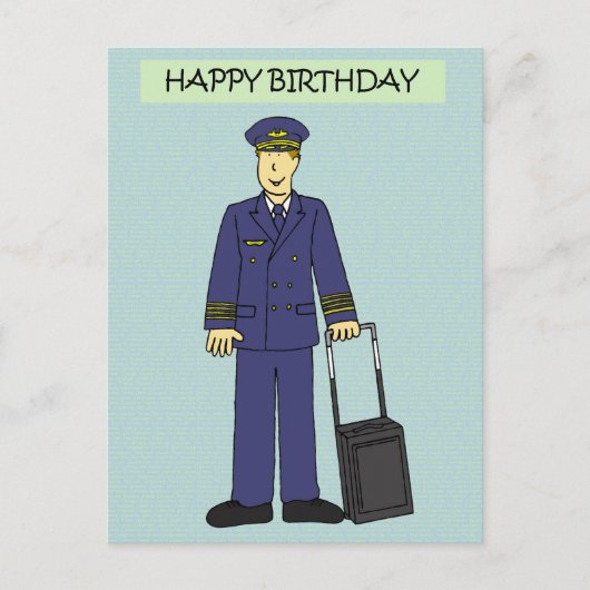 ハッピーバースデーからパイロット ポストカード (正面)