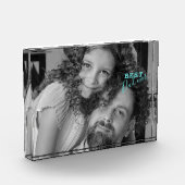 ハッピーバースデーからパパ、フォトコラージギフト フォトブロック (左)