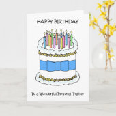 ハッピーバースデーからパーソナルトレーナー カード (黄色い花)