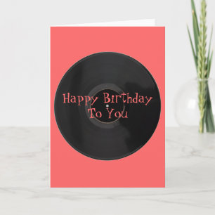 ハッピーバースデーからビニールレコード誕生日カード カード