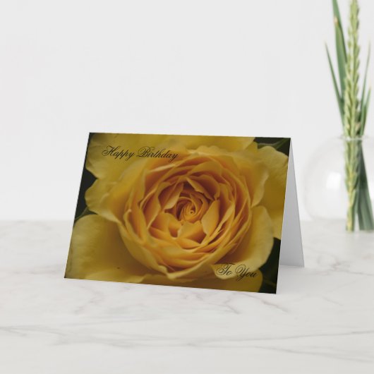 ハッピーバースデーからユーザーへのバラの個人用設定カード カード (正面)