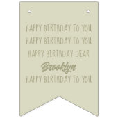 ハッピーバースデーから任意の年齢8の写真 バンティングフラッグ (第1の旗)