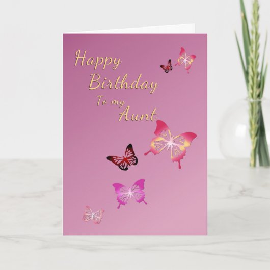 ハッピーバースデーから叔母へ カード (正面)