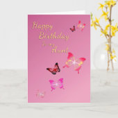 ハッピーバースデーから叔母へ カード (黄色い花)