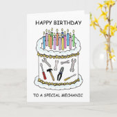 ハッピーバースデーから整備士 カード (黄色い花)