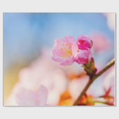 ハッピーバースデーから桜さくらんぼ花 ラッピングペーパー (フラット)