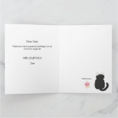 ハッピーバースデーから猫へのパパ カード (内部)