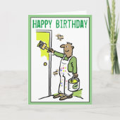 ハッピーバースデーから画家&デコレータ カード (正面)