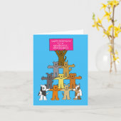 ハッピーバースデーから祖父母 カード (黄色い花)