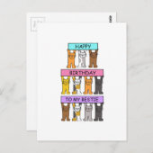 ハッピーバースデーから私のビーシー ポストカード (正面/裏面)