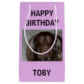 ハッピーバースデーから私のベビー犬 スモールペーパーバッグ (正面)