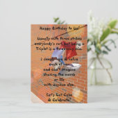 ハッピーバースデーから米国トリプレットフラットカード (スタンド正面)