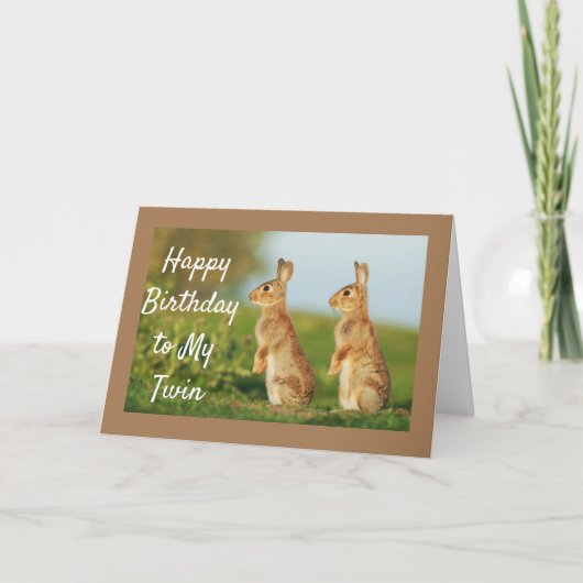 ハッピーバースデーから「ツイン」カードへ カード (正面)