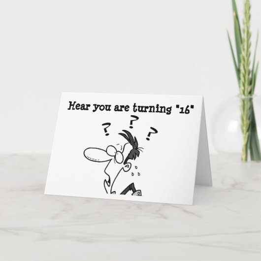 ハッピーバースデーからA素晴らし10代の若者**16**誕生日 シーズンカード (正面)