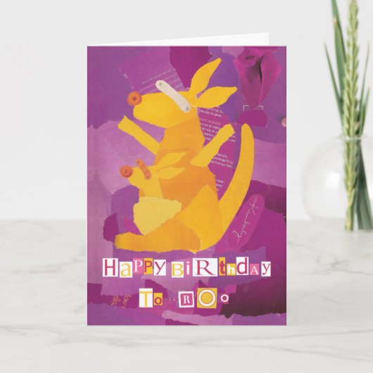 ハッピーバースデーからRoo Greeting Card カード (正面)
