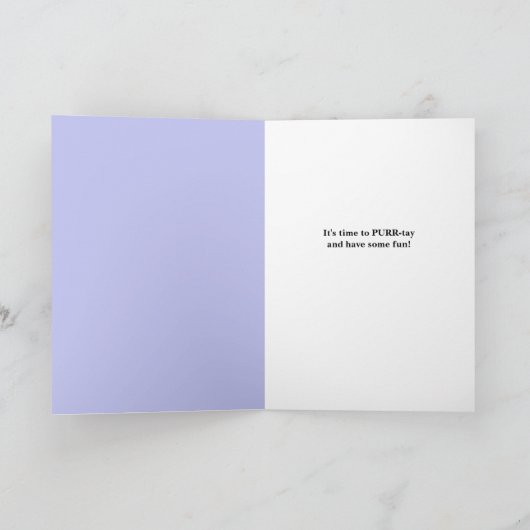 ハッピーバースデーかわいいオレンジタビー猫 シーズンカード (内部)