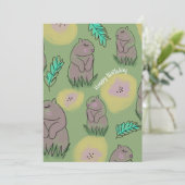 ハッピーバースデーかわいいグラウンドホッグ カード (スタンド正面)