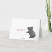 ハッピーバースデーかわいいコアラマザー&ベビー カード (裏面)