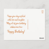 ハッピーバースデーかわいいチワホアパピードッグウォーター色 ポストカード (裏面)