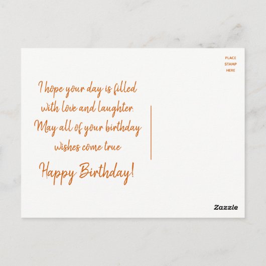 ハッピーバースデーかわいいチワホアパピードッグウォーター色 ポストカード (裏面)