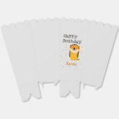 ハッピーバースデーかわいいトラ名前をカスタムするグレー フェイバーボックス (見開き)