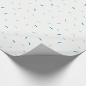 ハッピーバースデーかわいいベビー淡い色のブルーボーイフラッシング ラッピングペーパー (角)