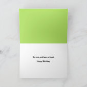 ハッピーバースデーかわいいリスのパーティー帽子 シーズンカード (内部)