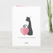 ハッピーバースデーかわいい子猫グリーティングカード カード (裏面)