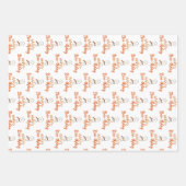 ハッピーバースデーかわいい幽霊 ラッピングペーパーシート (正面)