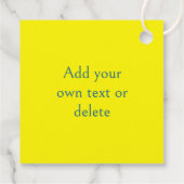 ハッピーバースデーかわいい弾みのある青い子猫イエロー フェイバータグ (裏面)