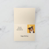 ハッピーバースデーかわいい犬が年を取るおもしろい引用文 カード (内部)