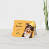 ハッピーバースデーかわいい犬が年を取るおもしろい引用文 カード (正面)