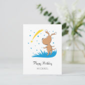 ハッピーバースデーかわいい犬パピー射撃、 発砲スターカード (スタンド正面)