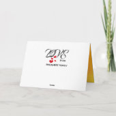 ハッピーバースデーかわいい赤い恐竜 カード (裏面)